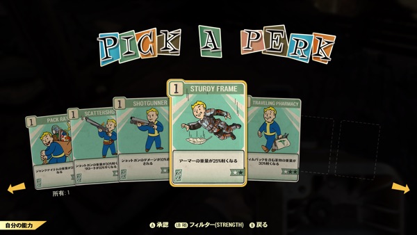 Fallout 76 Perkカード