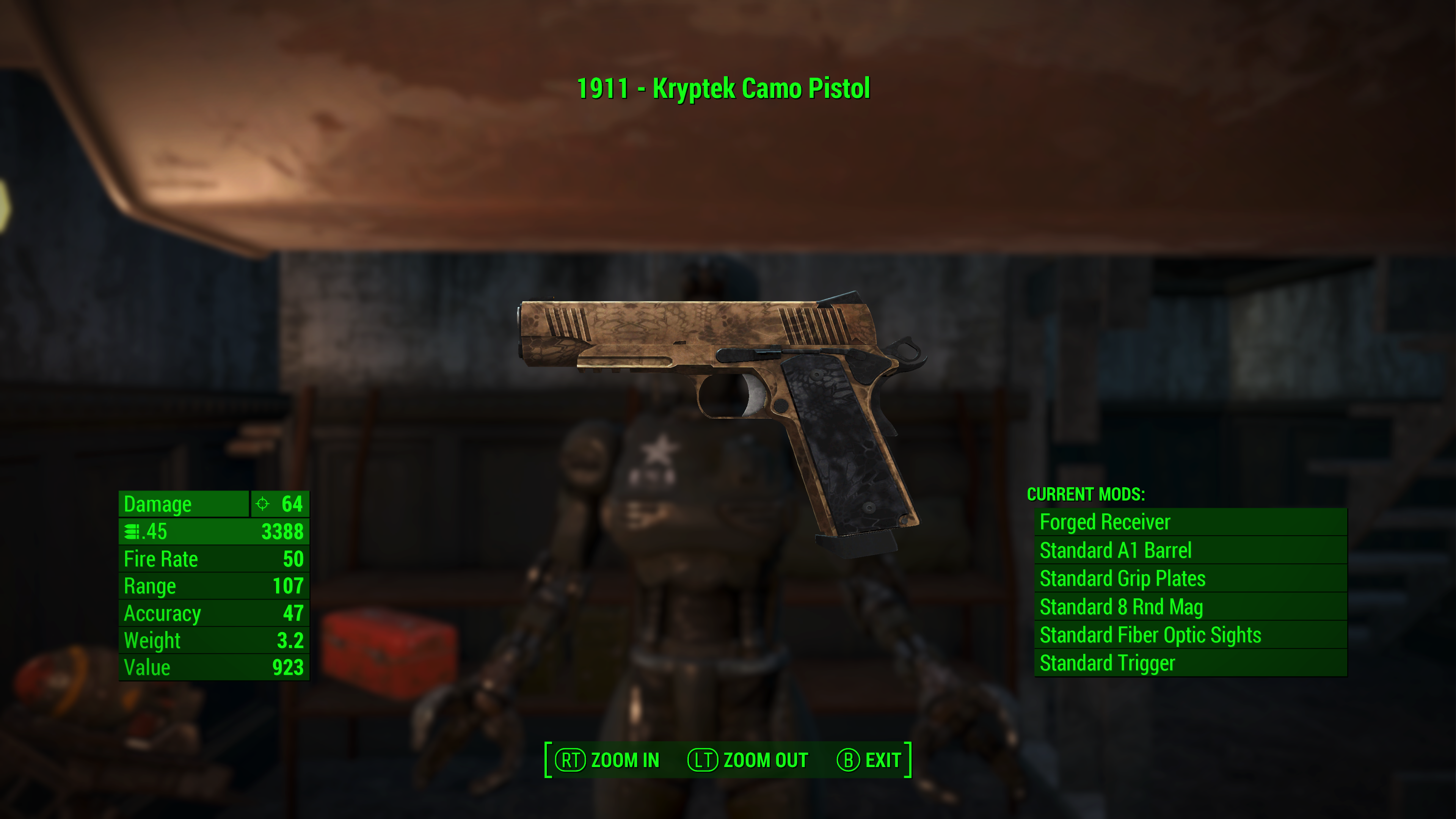 Xbox One版fallout 4 Mod Custom M1911 Digiroma