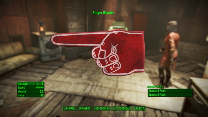 Xbox One版fallout 4 Mod Foam Finger Digiroma