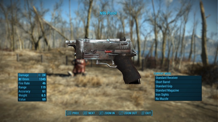 Xbox One版fallout 4 Mod N96 Prototype Pistol Digiroma