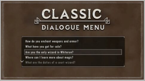 Classic Dialogue Menu 1