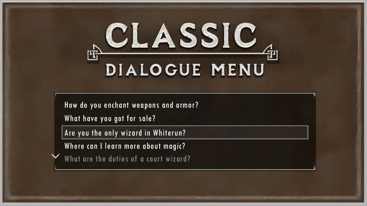 Classic Dialogue Menu 1