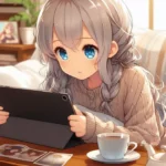 タブレットを使うお姉さんサムネイル